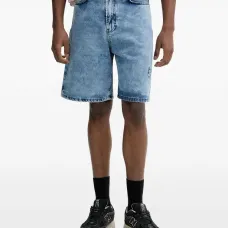 Джинсовые шорты с принтом