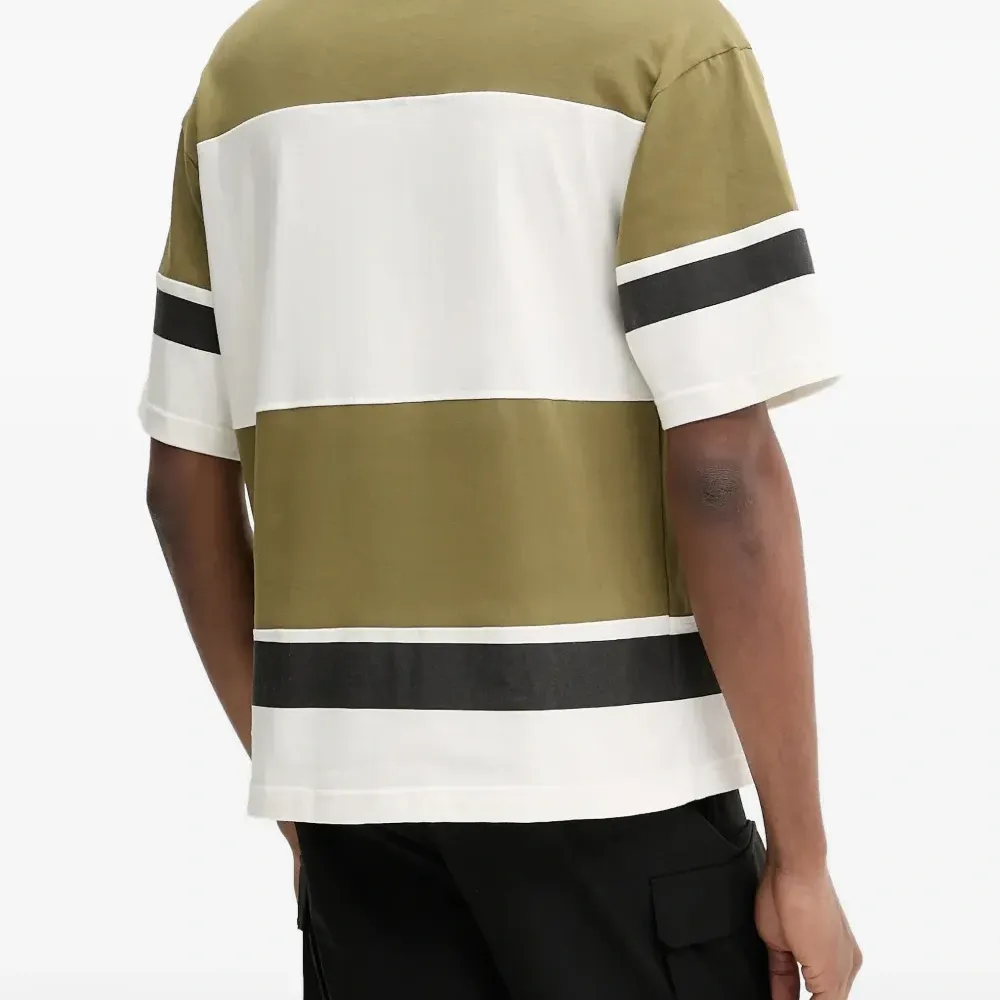 Поло-футболка в полоску с мишкой