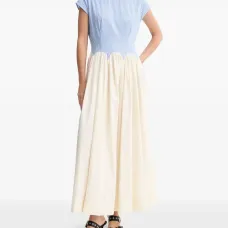 Декорированное платье макси в полоску Декорированное платье макси в полоску