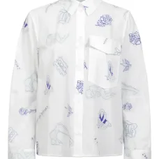 Рубашка с графичным принтом