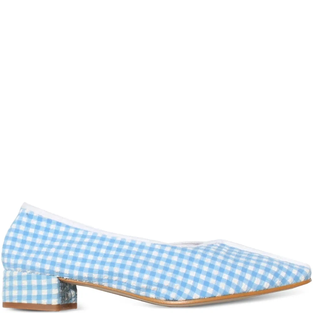 Туфли в клетку гингем