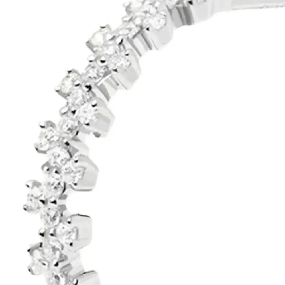 Серьги-кольца с цирконами