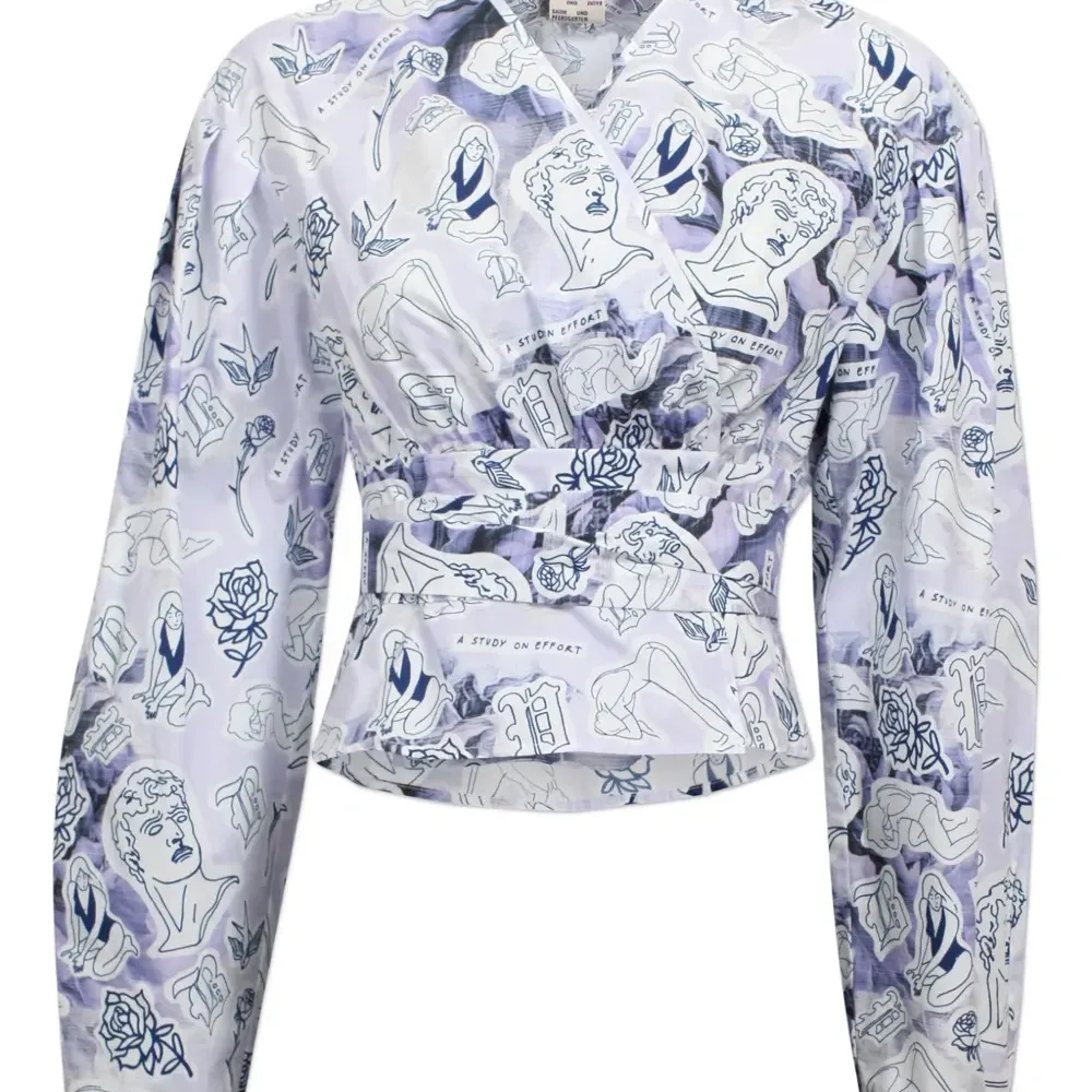 Блузка с графичным принтом