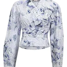 Блузка с графичным принтом