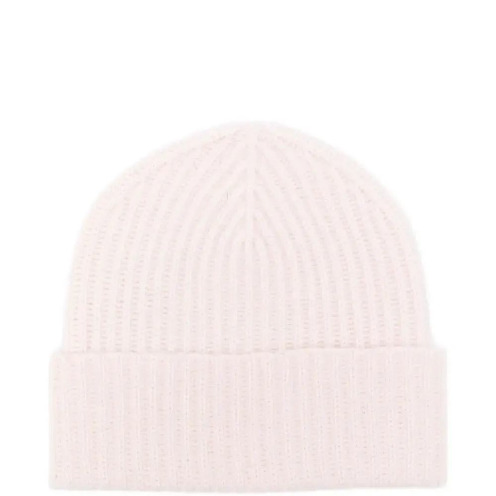 Кашемировая шапка бини в рубчик