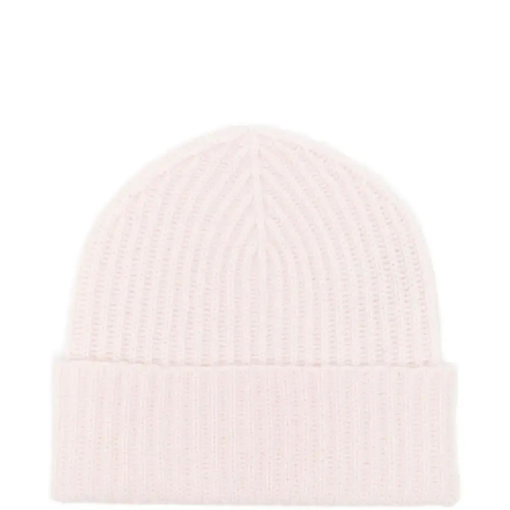 Кашемировая шапка бини в рубчик