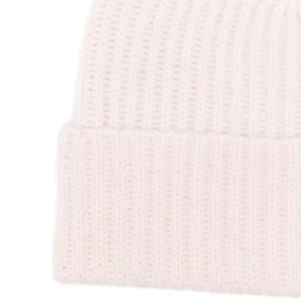 Кашемировая шапка бини в рубчик