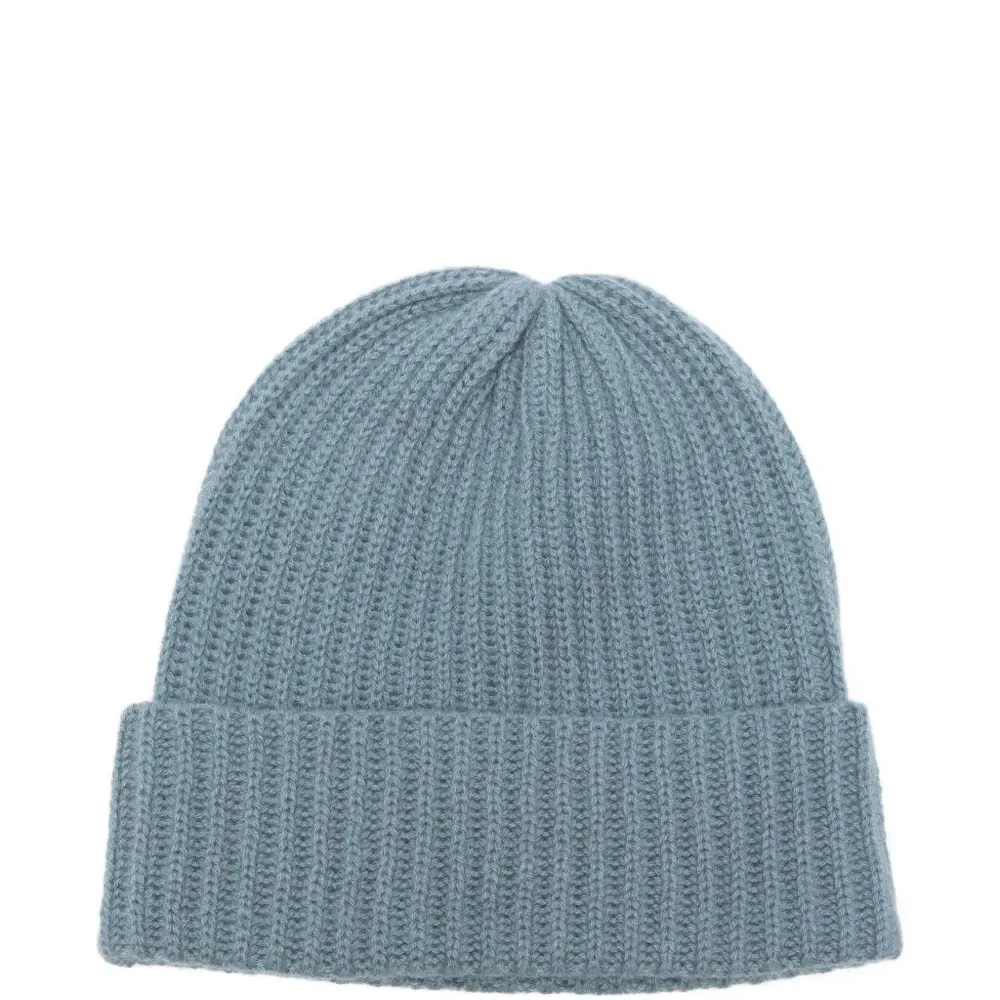 Кашемировая шапка бини в рубчик