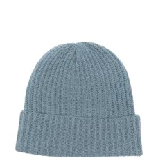 Кашемировая шапка бини в рубчик