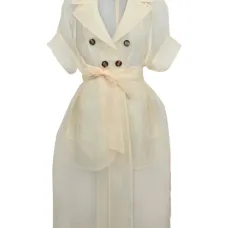 Двубортное шифоновое платье Двубортное шифоновое платье