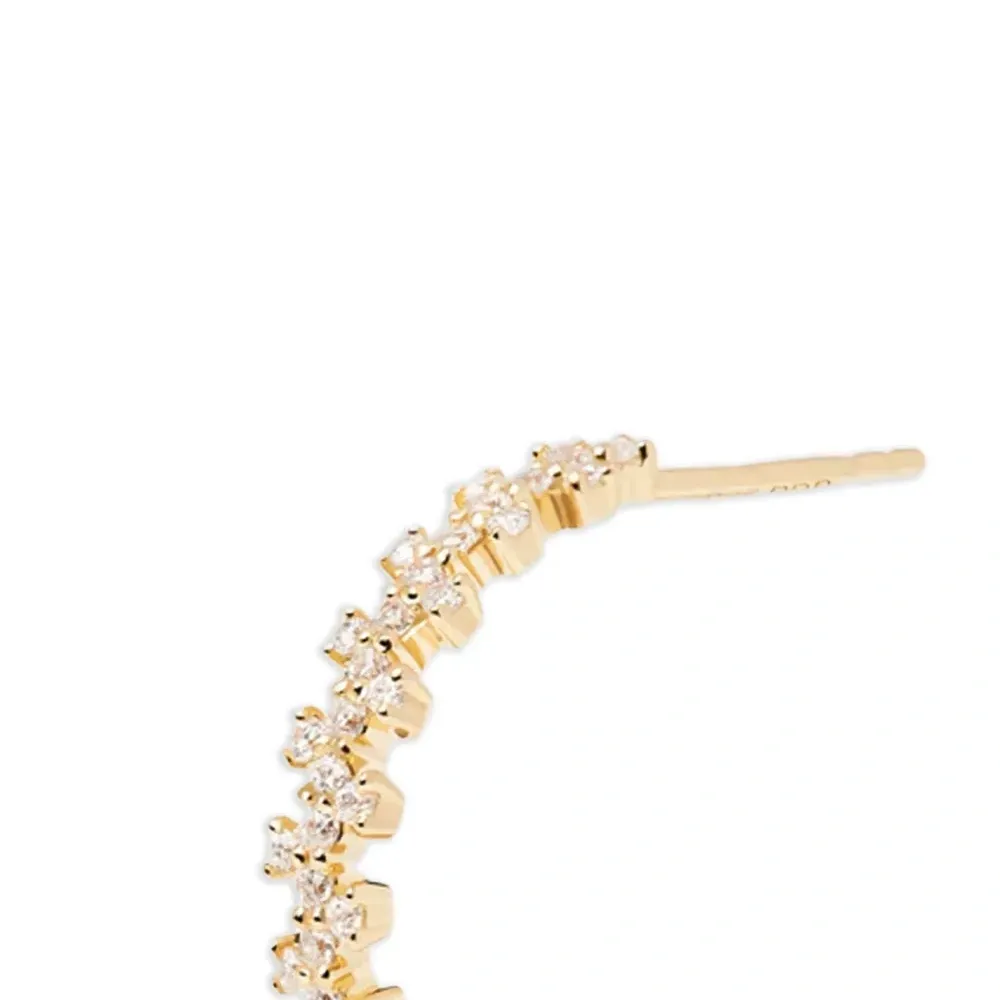 Серьги-кольца с цирконами Серьги-кольца с цирконами