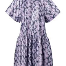 Ярусное платье мини Kaitlyn со змеиным принтом