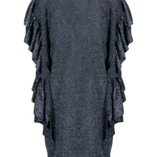 Платье с оборками на рукавах и блестками Платье с оборками на рукавах и блестками