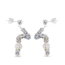 Серьги Tiny Snakes с кристаллами