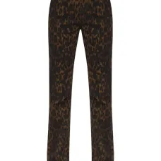 Джинсы с леопардовым принтом