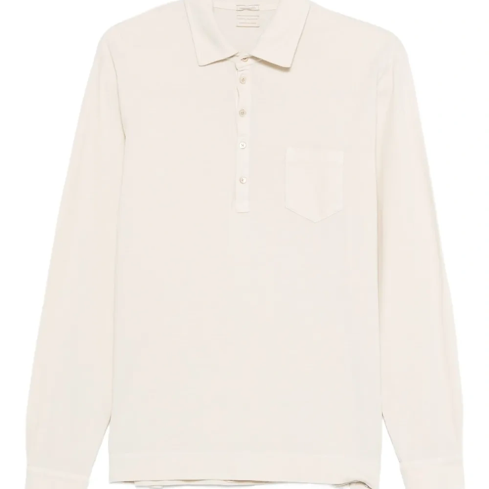 Рубашка поло с длинными рукавами и карманом