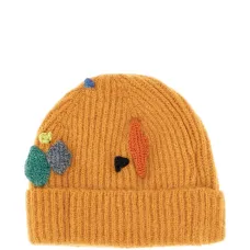 Шапка бини в рубчик с вышивкой Шапка бини в рубчик с вышивкой