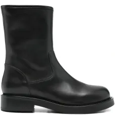 Кожаные ботильоны