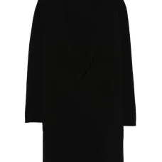 Шерстяное пальто с V-образным вырезом