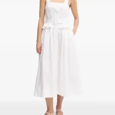 Платье миди с квадратным вырезом