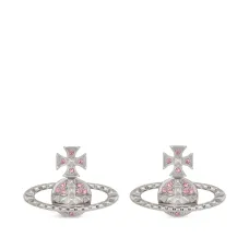 Серьги с розовыми камнями Orb