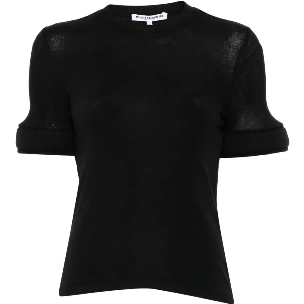 Тонко вязаная футболка