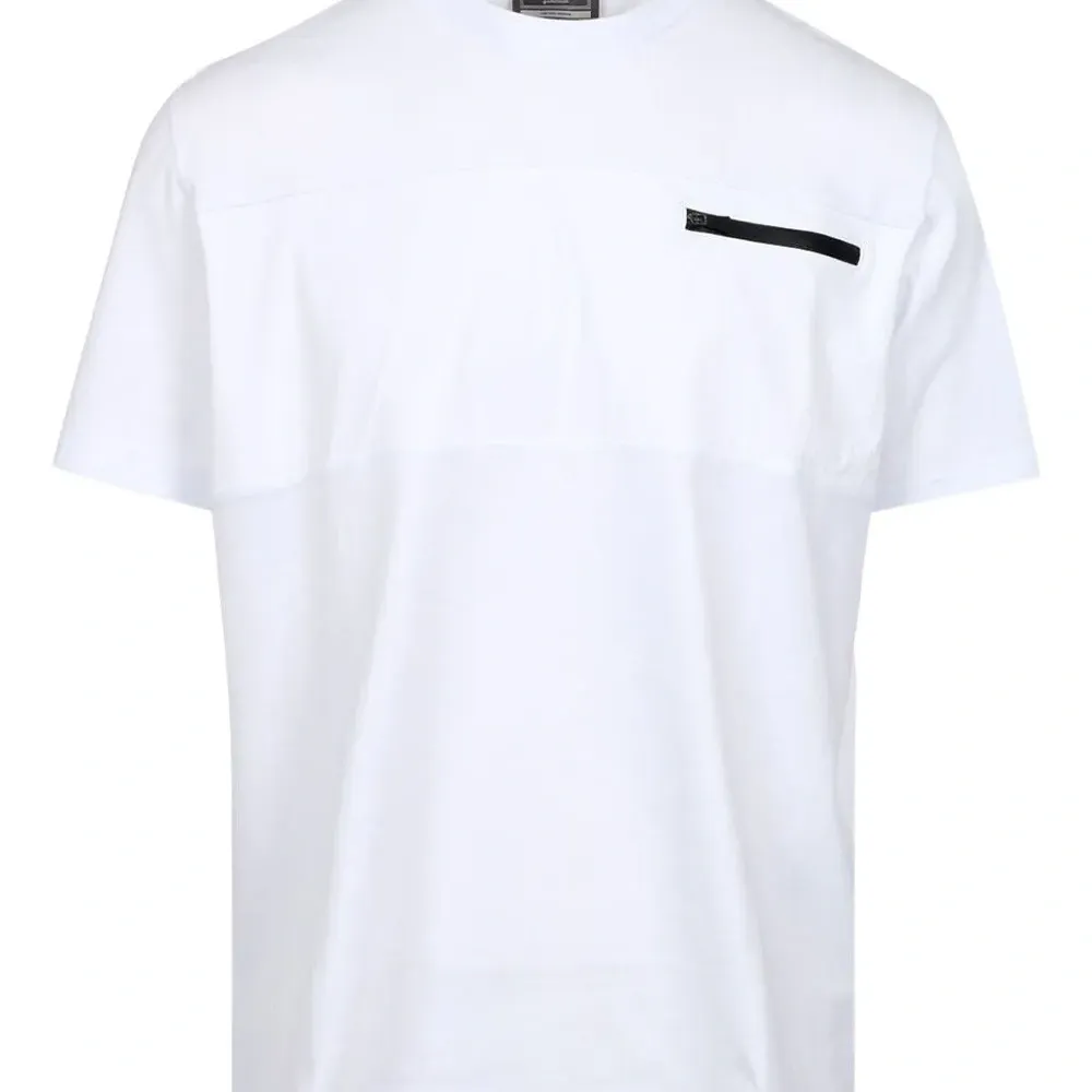 Футболка с панельным дизайном и карманом на молнии