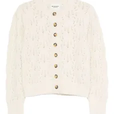 Кардиган из ажурной вязки на пуговицах