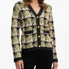 Кардиган в ломаную клетку