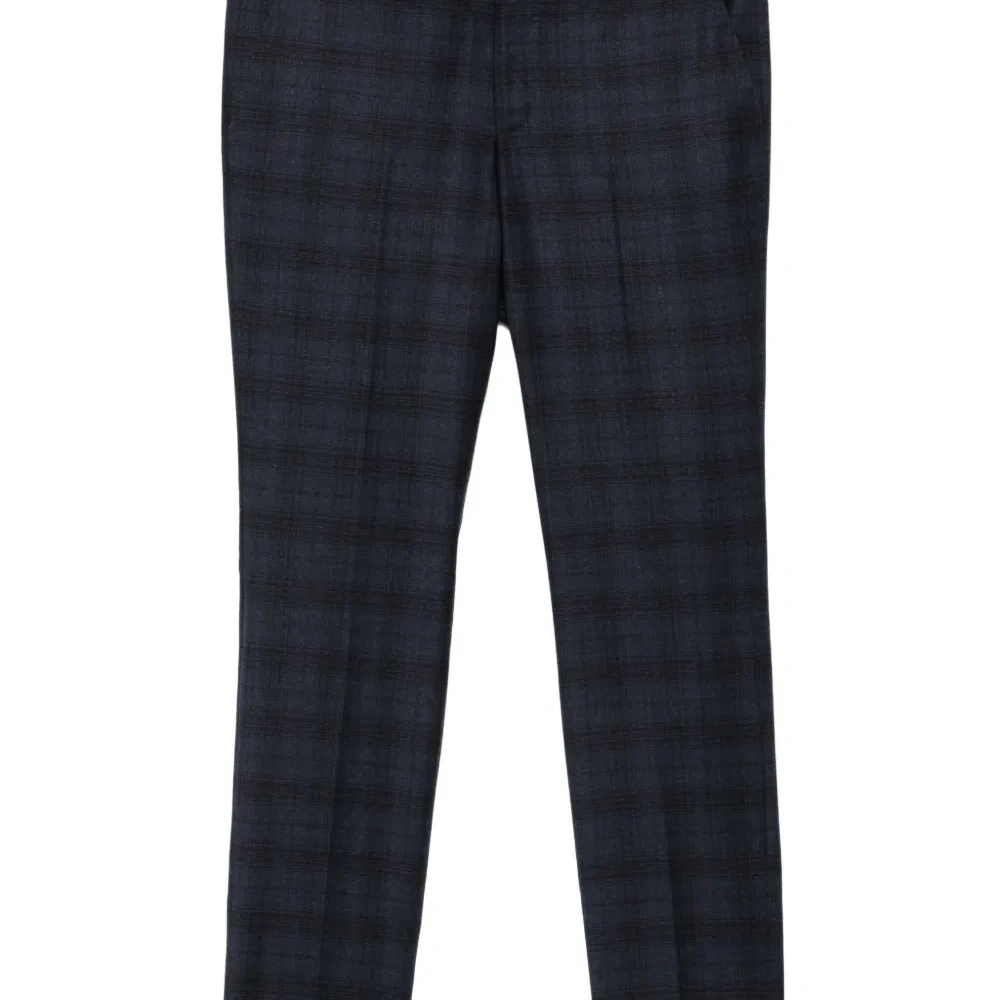 Клетчатые брюки прямого кроя Клетчатые брюки прямого кроя