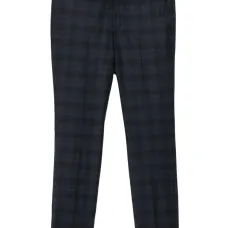 Клетчатые брюки прямого кроя Клетчатые брюки прямого кроя