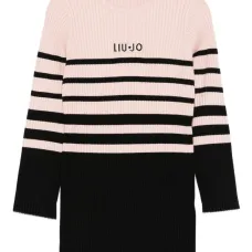 Трикотажное платье в полоску