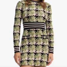 Платье мини с геометричным узором