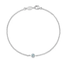 Цепочный браслет с аквамарином