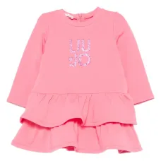 Платье с кристаллами и оборками