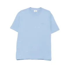 Хлопковая футболка с вышитым логотипом Хлопковая футболка с вышитым логотипом