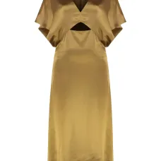 Платье миди с вырезом