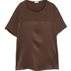 Блузка с круглым вырезом Блузка с круглым вырезом