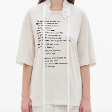 Футболка с принтом и круглым вырезом