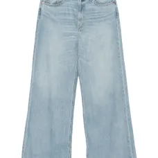 Джинсы широкого кроя с карманами