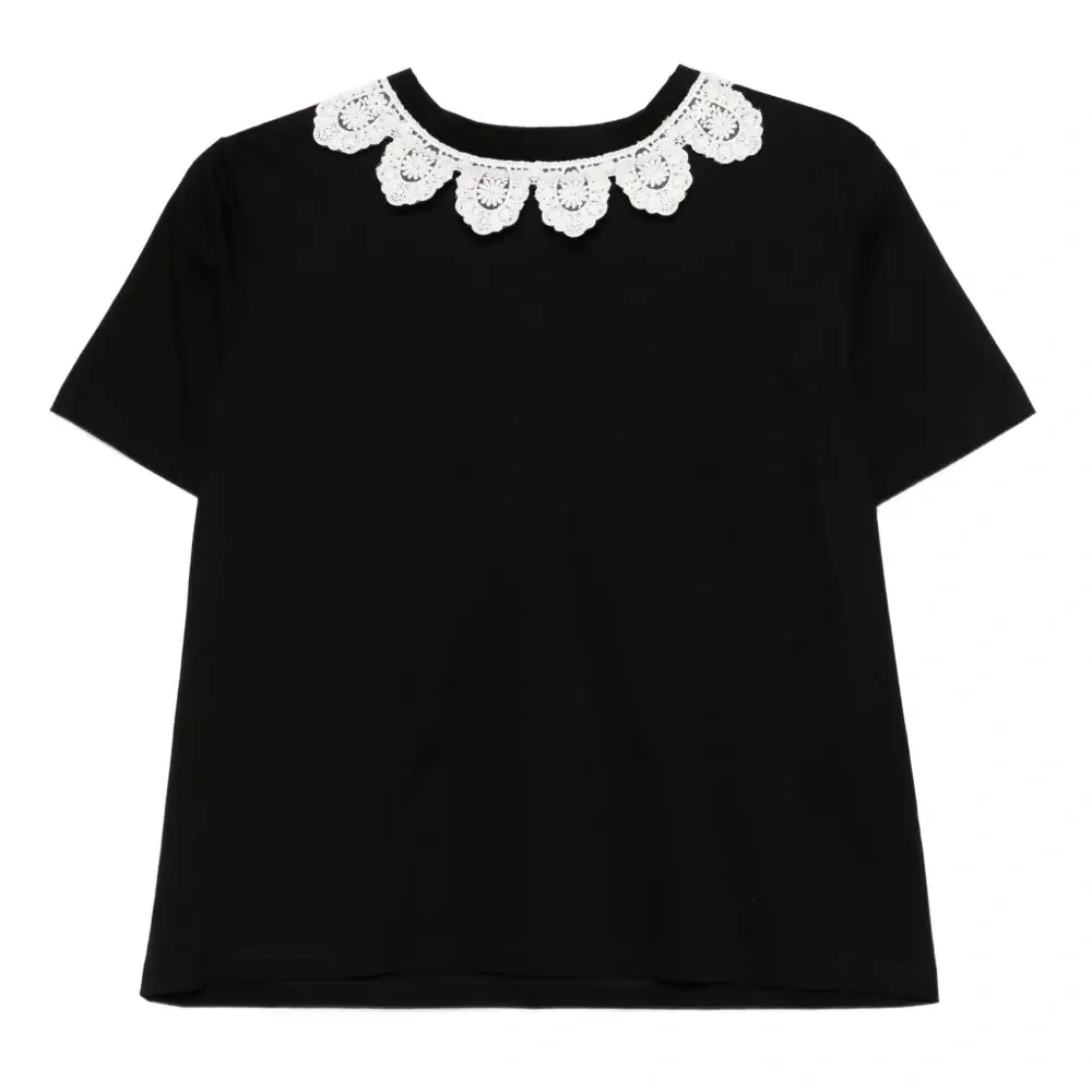 Футболка с кружевом