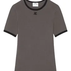 Футболка с контрастной отделкой