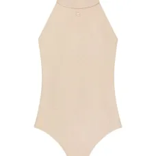 Боди из джерси с вырезом халтер