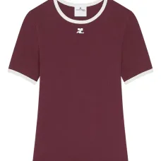 Футболка с контрастной отделкой