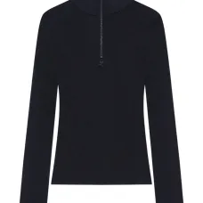 Свитер с высоким воротником на молнии