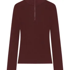 Свитер с высоким воротником на молнии