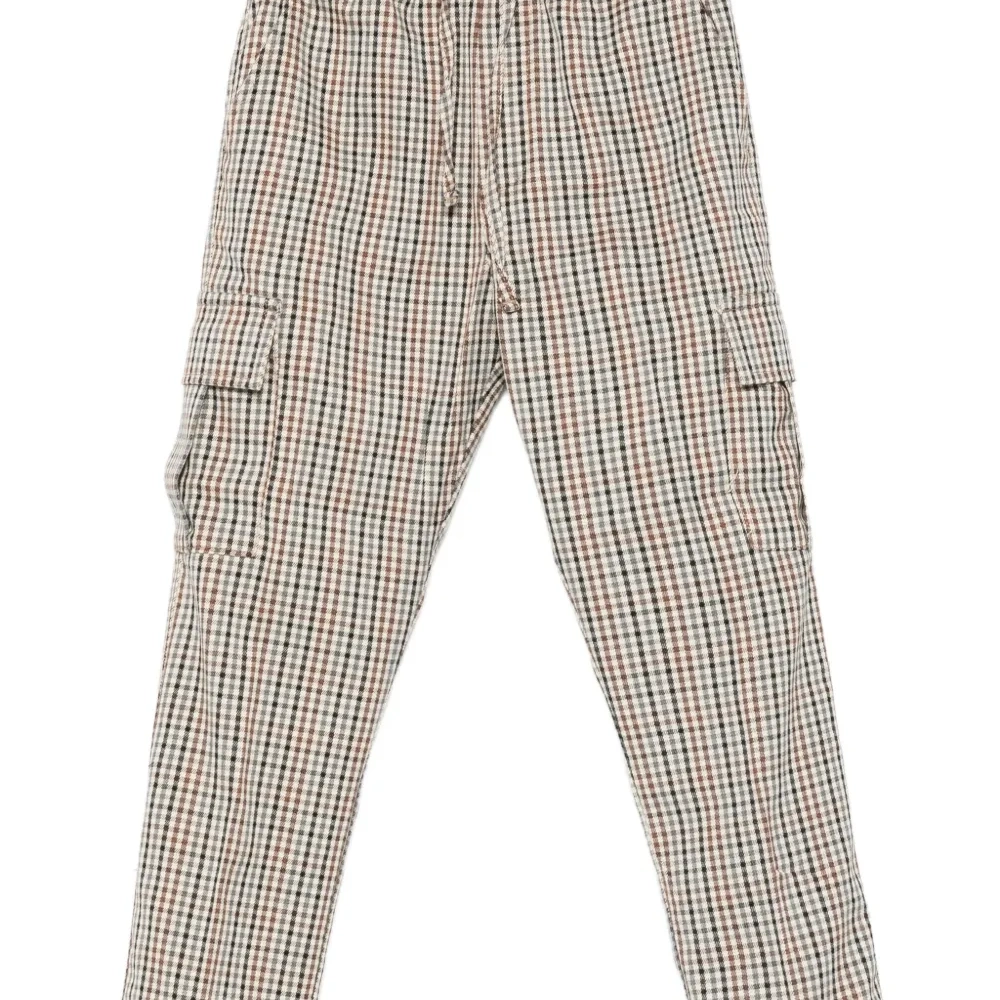 Брюки карго в клетку