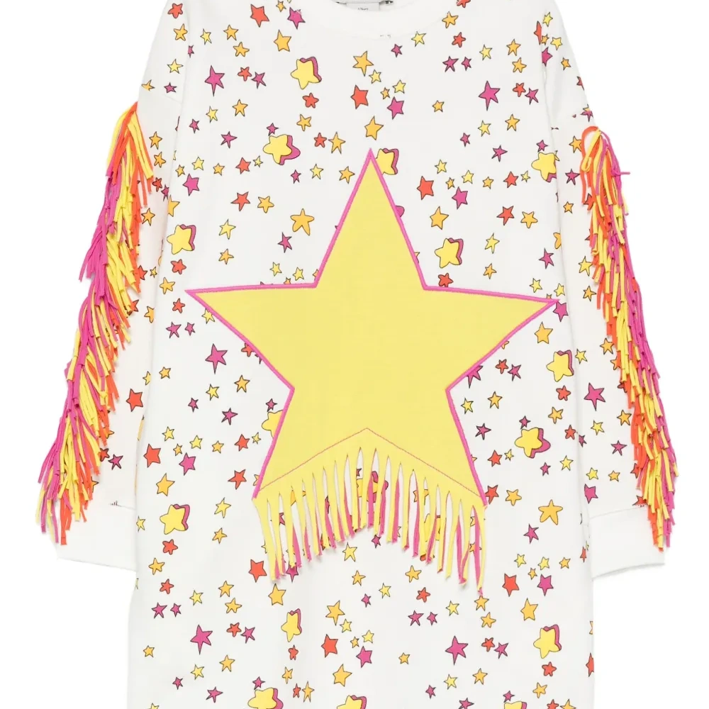 Платье с бахромой и принтом Платье с бахромой и принтом