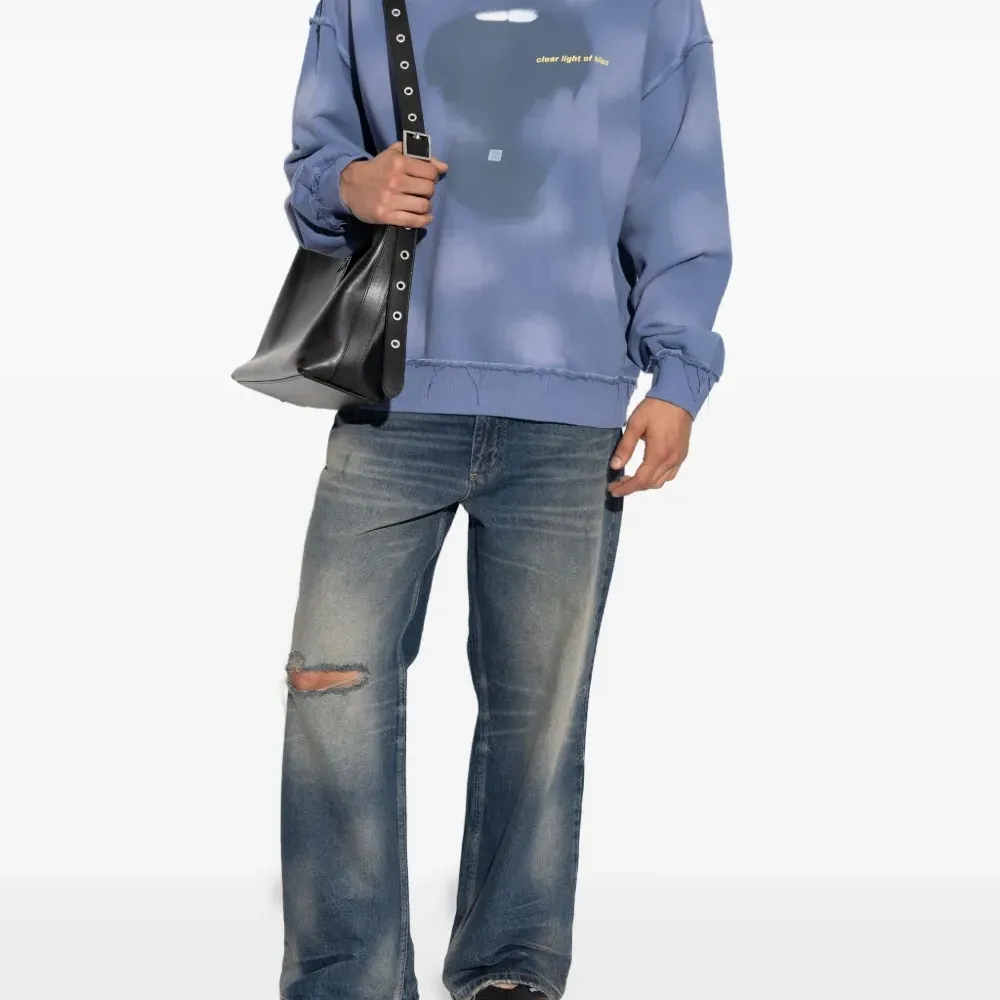 Худи с бахромой и принтом