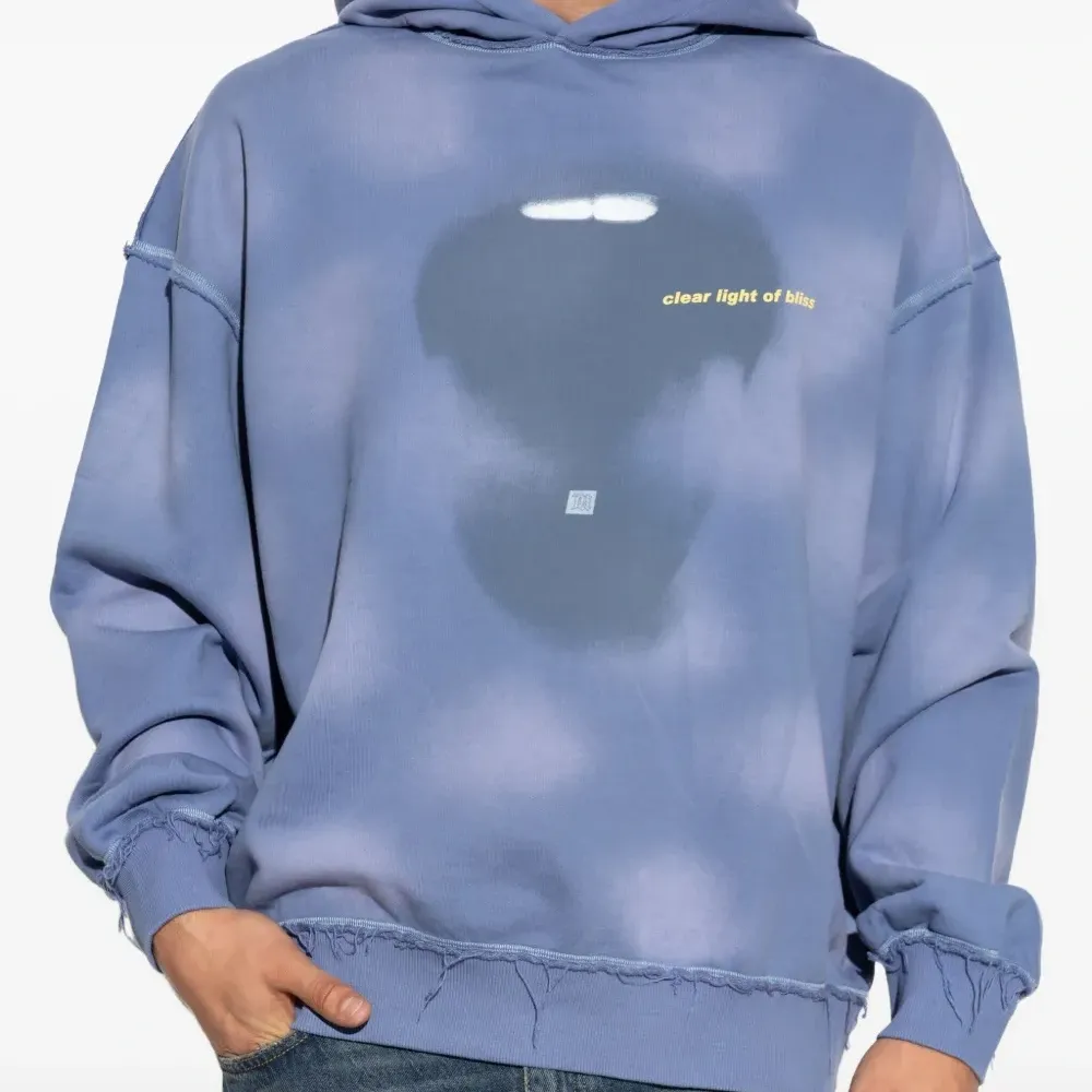 Худи с бахромой и принтом